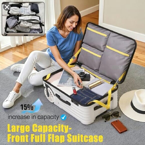 21-Inch Hard Shell Carry-On Luggage with TSA Lock & Large Wheels - Picture 5 of 7